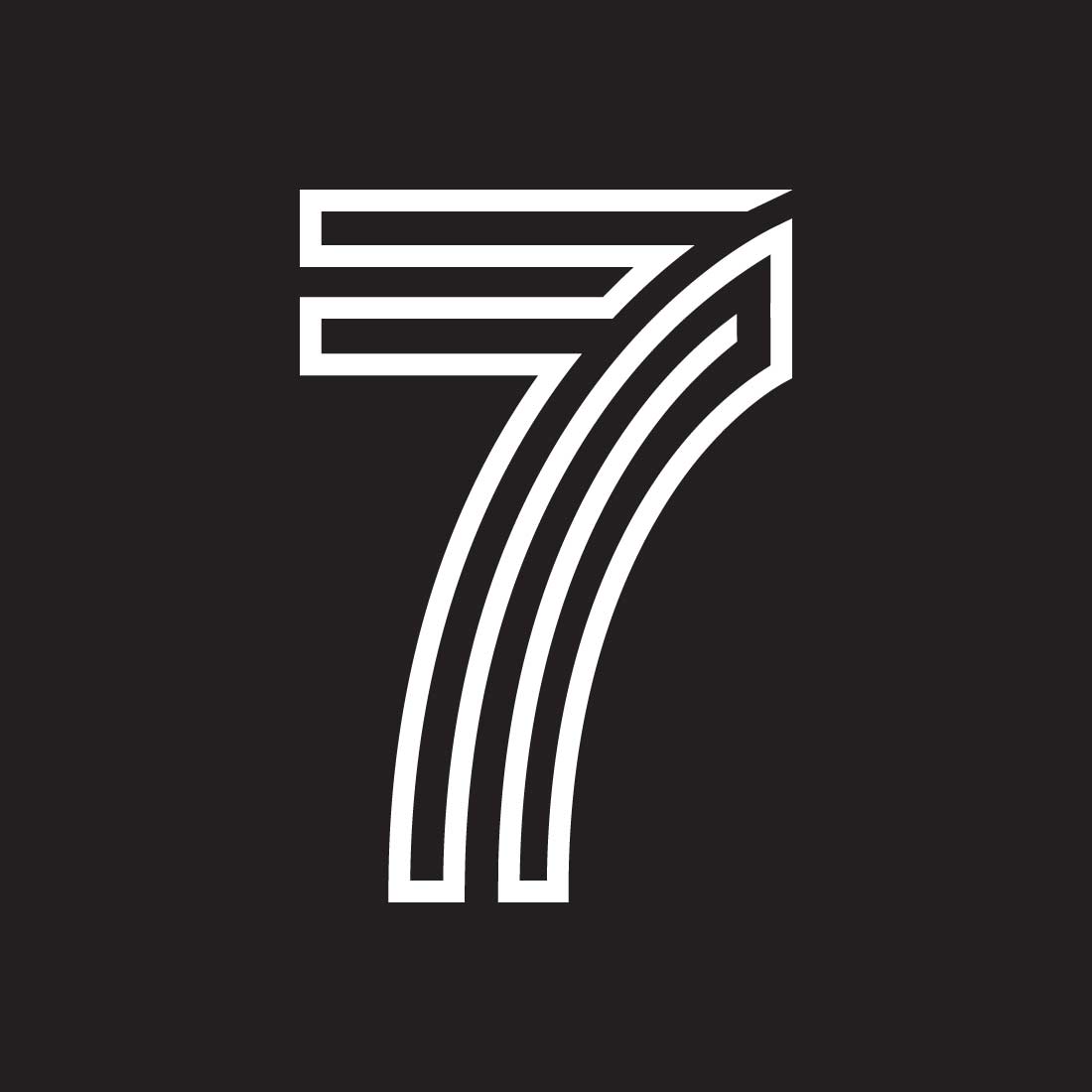 7 Minimal line art brand logo concept preview image.