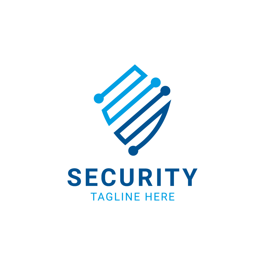 Security tech logo template design preview image.