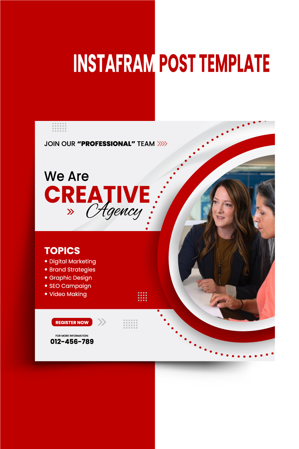 We Are Creative Agency And Corporate Business Social Media Post Banner Design Template pinterest preview image.