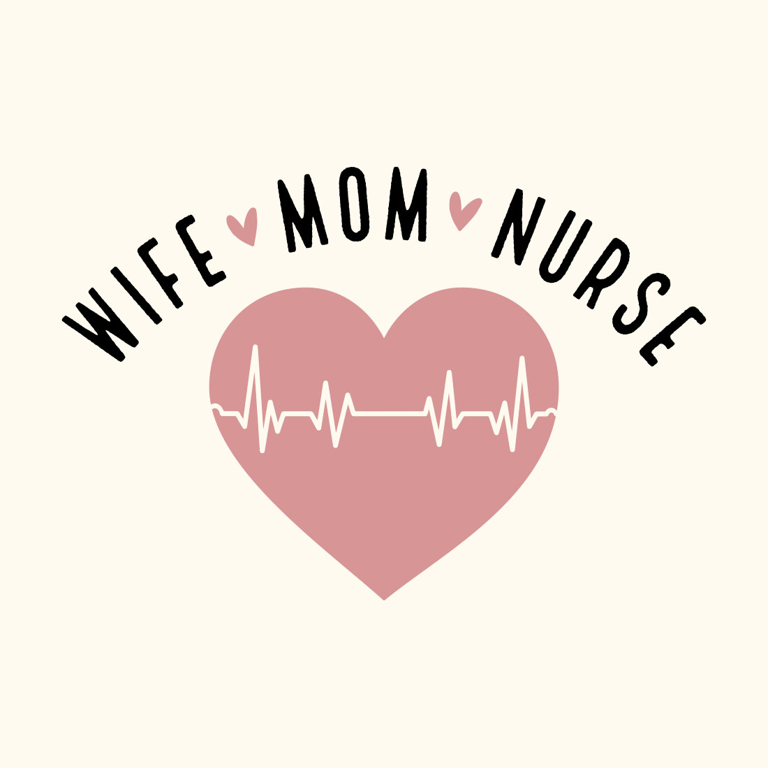 Wife mom Nurse, Nurse Tshirt preview image.