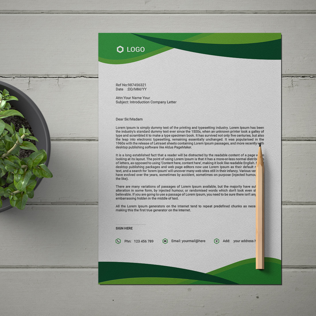 This is a letterhead design This template download contains one color letterhead design preview image.