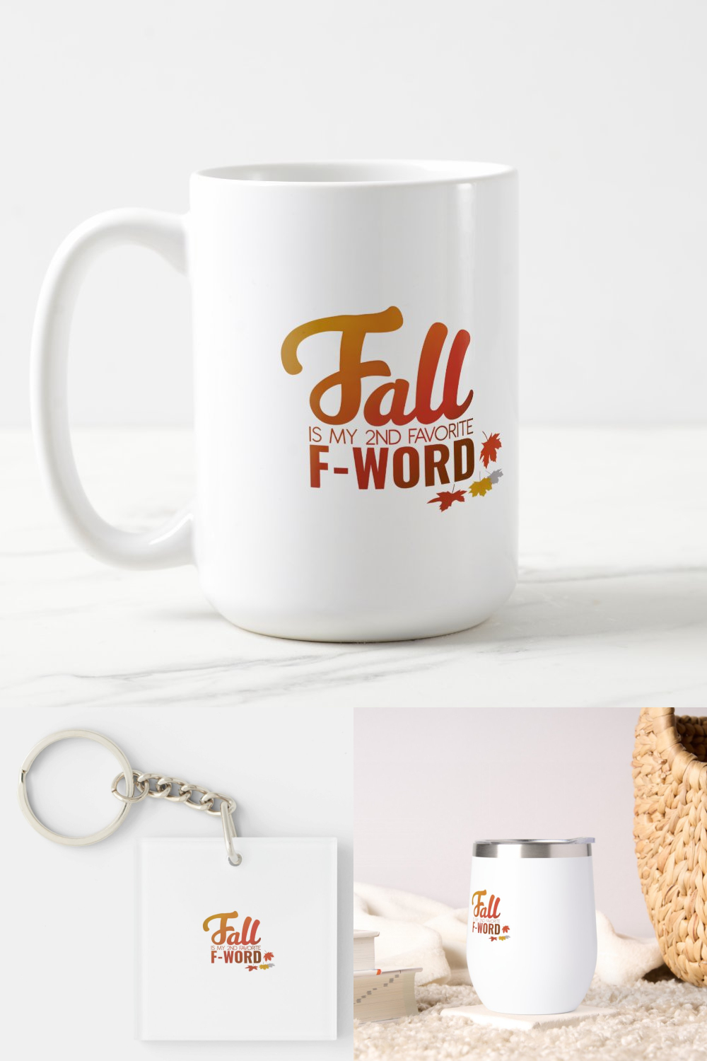 Fall Mug Design - Autumn Leaves & Halloween Decor - Perfect for Seasonal Gifts pinterest preview image.