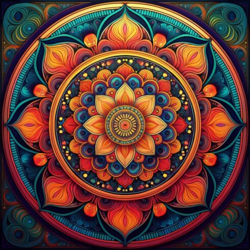 Psychedelic Mandala - Trippy Kaleidoscopic Abstract Art cover image.