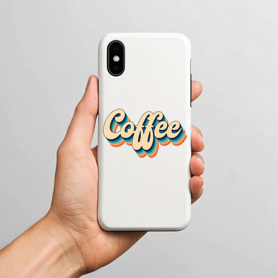 retro coffee typography design perfect for cafes and coffee enthusiasts with phone case mock up 703