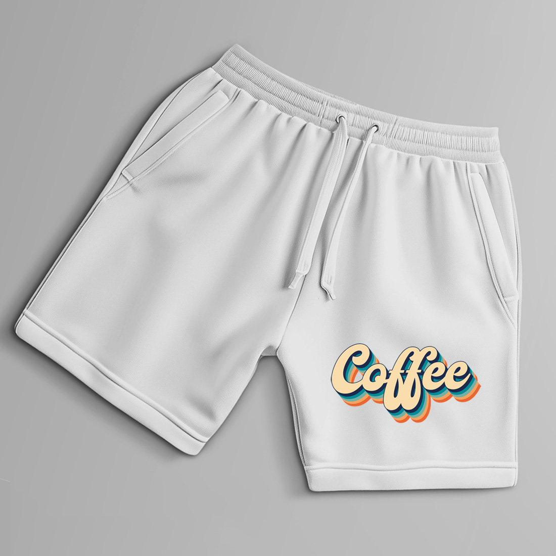 retro coffee typography design perfect for cafes and coffee enthusiasts with shorts mock up 23