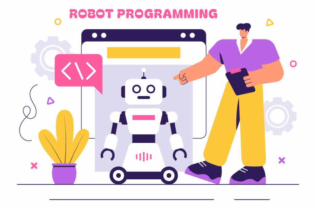 10 Artificial Intelligence Robot Programming Illustration - MasterBundles