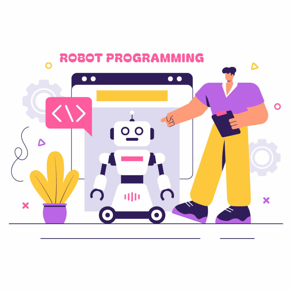 10 Artificial Intelligence Robot Programming Illustration - MasterBundles