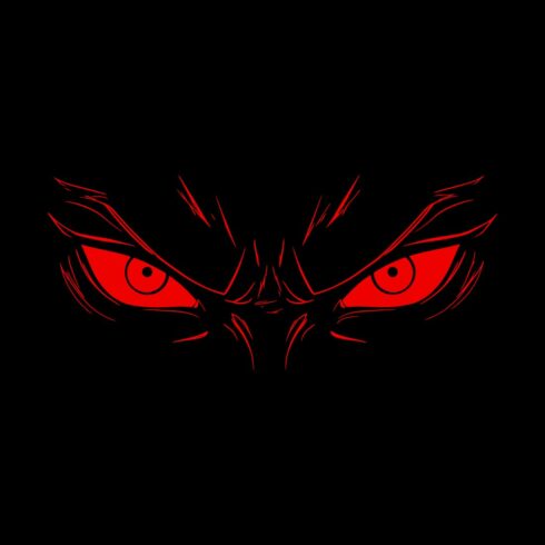 Fierce Red Eyes Vector Illustration cover image.