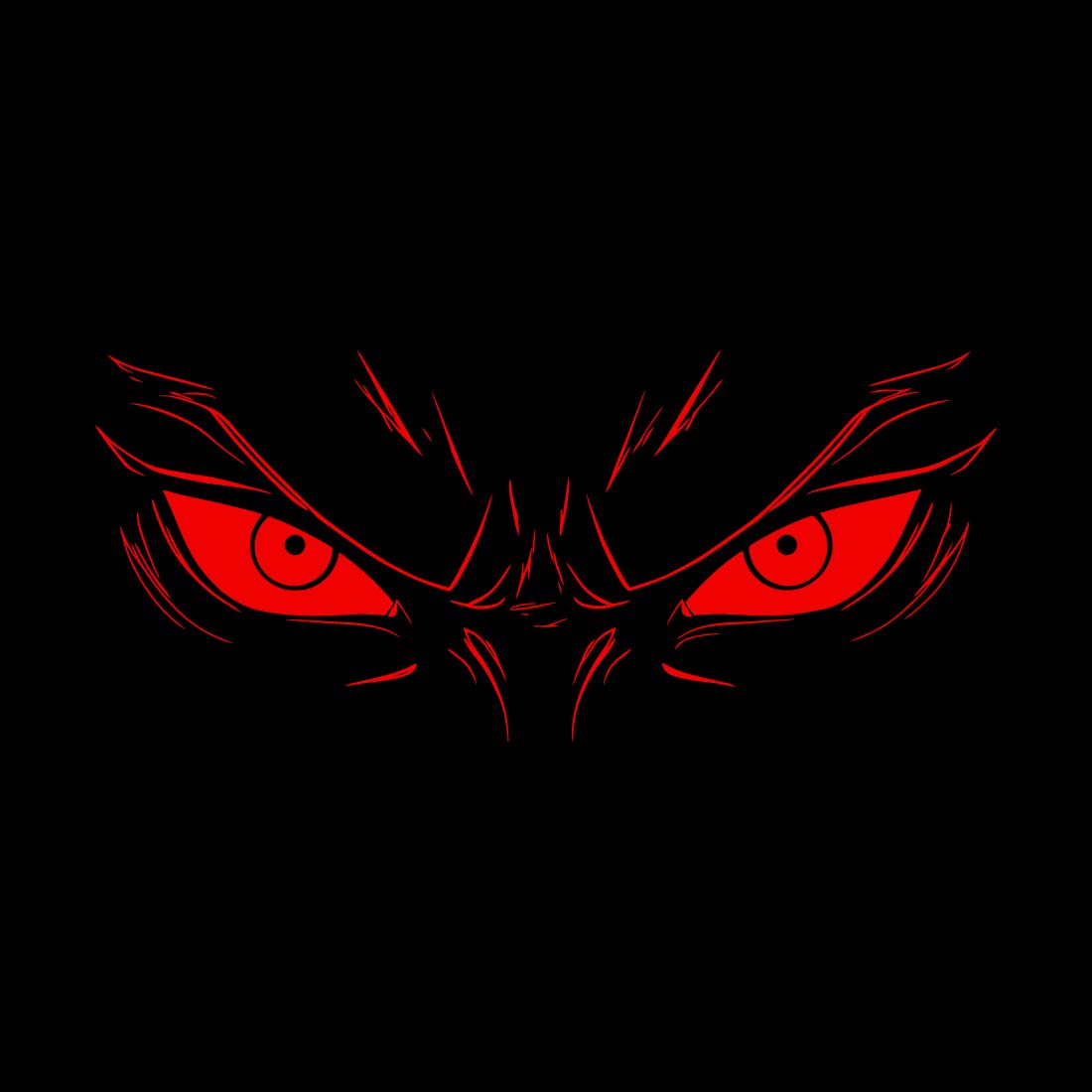 Fierce Red Eyes Vector Illustration cover image.