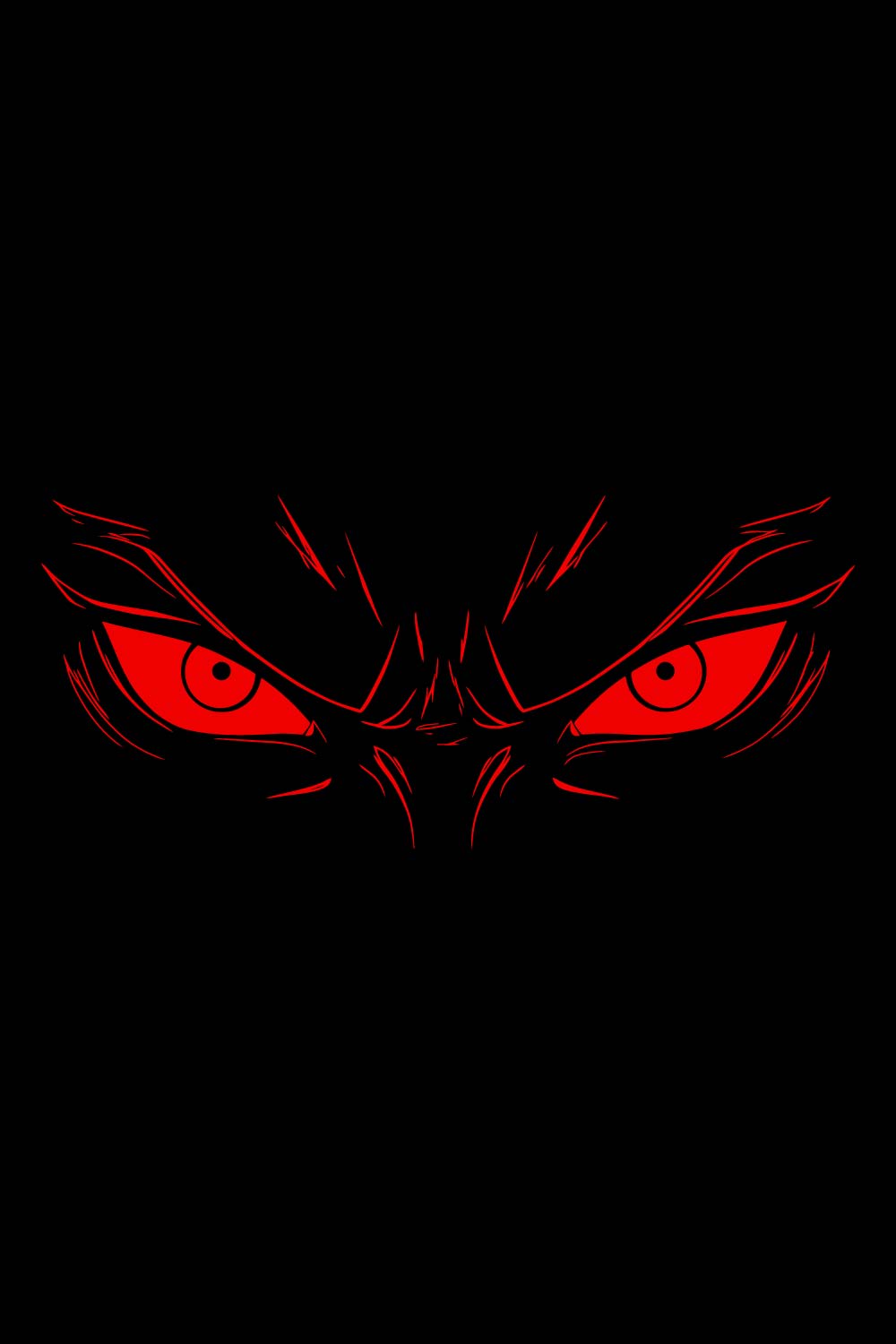 Fierce Red Eyes Vector Illustration pinterest preview image.