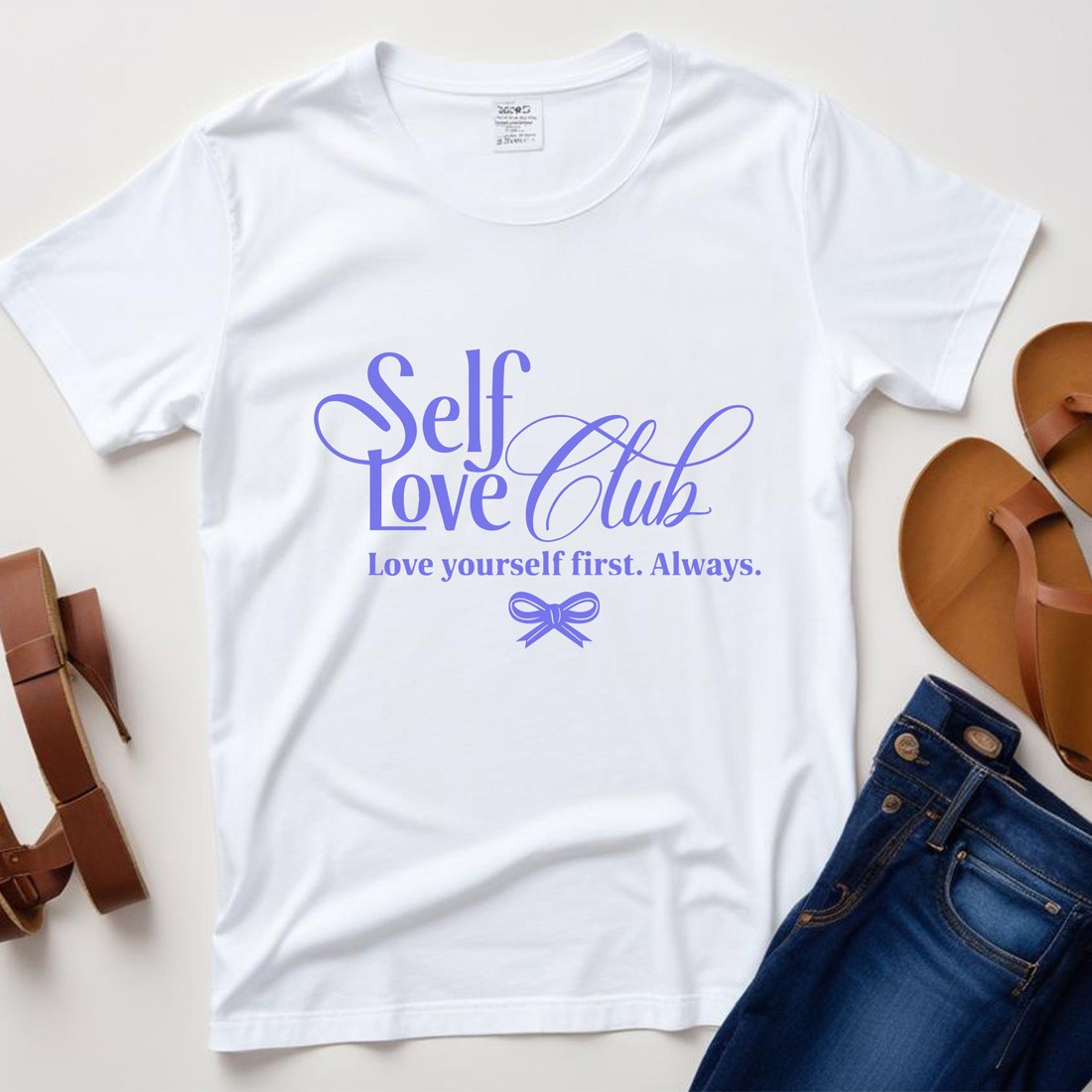 self love club love yourself first always plane tshirt mockup 656