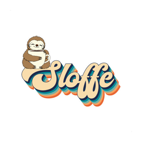 Sloth and Coffee Combo Perfect Graphic Design for Merchandise cover image.