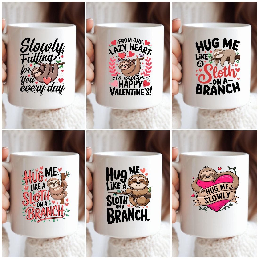 sloth valentines mug 821