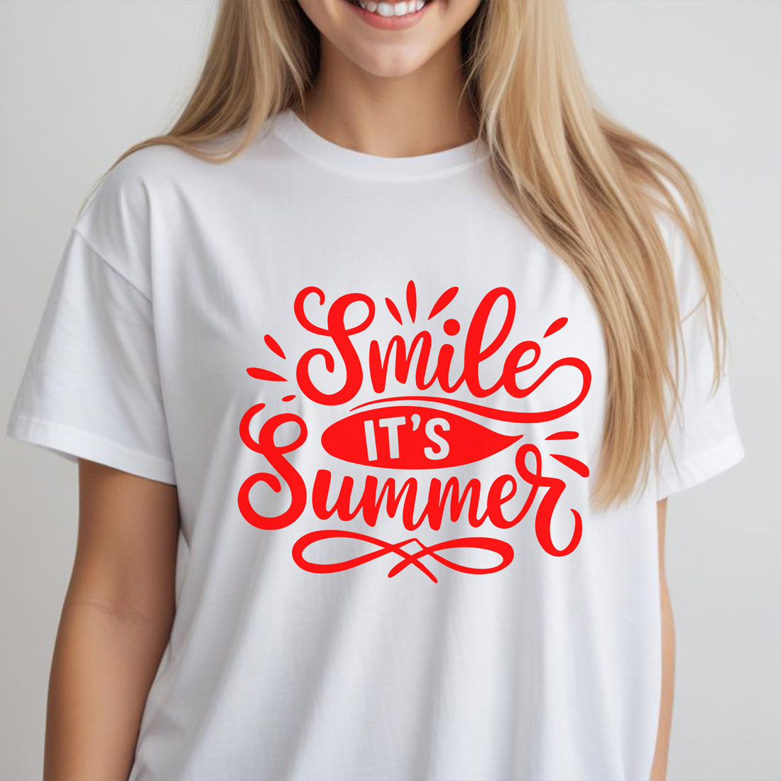 smile its summer 3 female tshirt front mockup 824