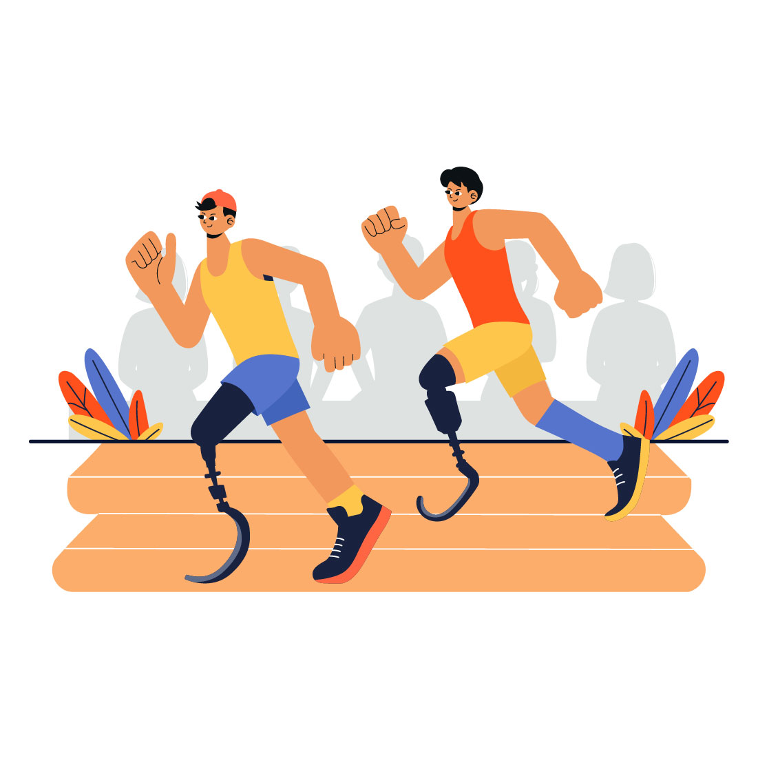 9 Sports for Disabled People Illustration preview image.