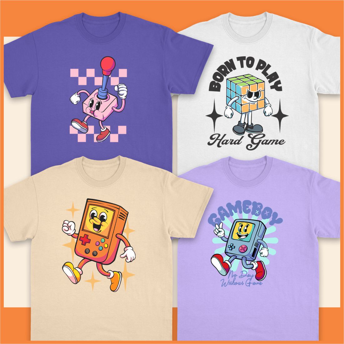 RUBBERHOSE GAMING T-SHIRT DESIGNS BUNDLE VOL 1 preview image.