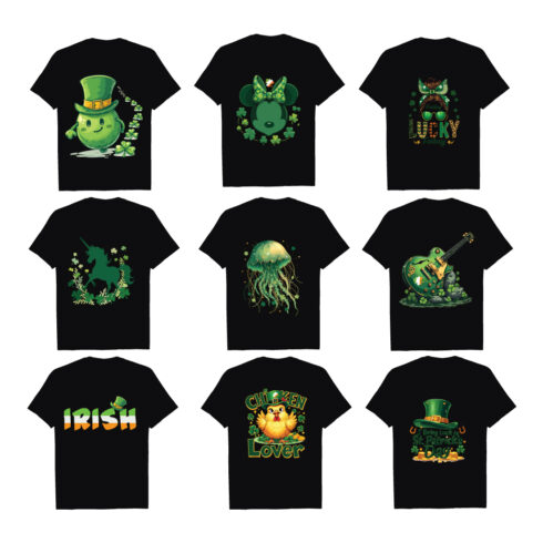 Master Bundle 9 - St Patrick's Day T-Shirt Vector Art Collection cover image.