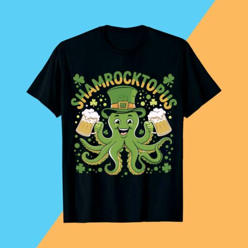 Shamrocktopus St Patrick's Day Celebration St Patrick’s Day T-shirt design cover image.