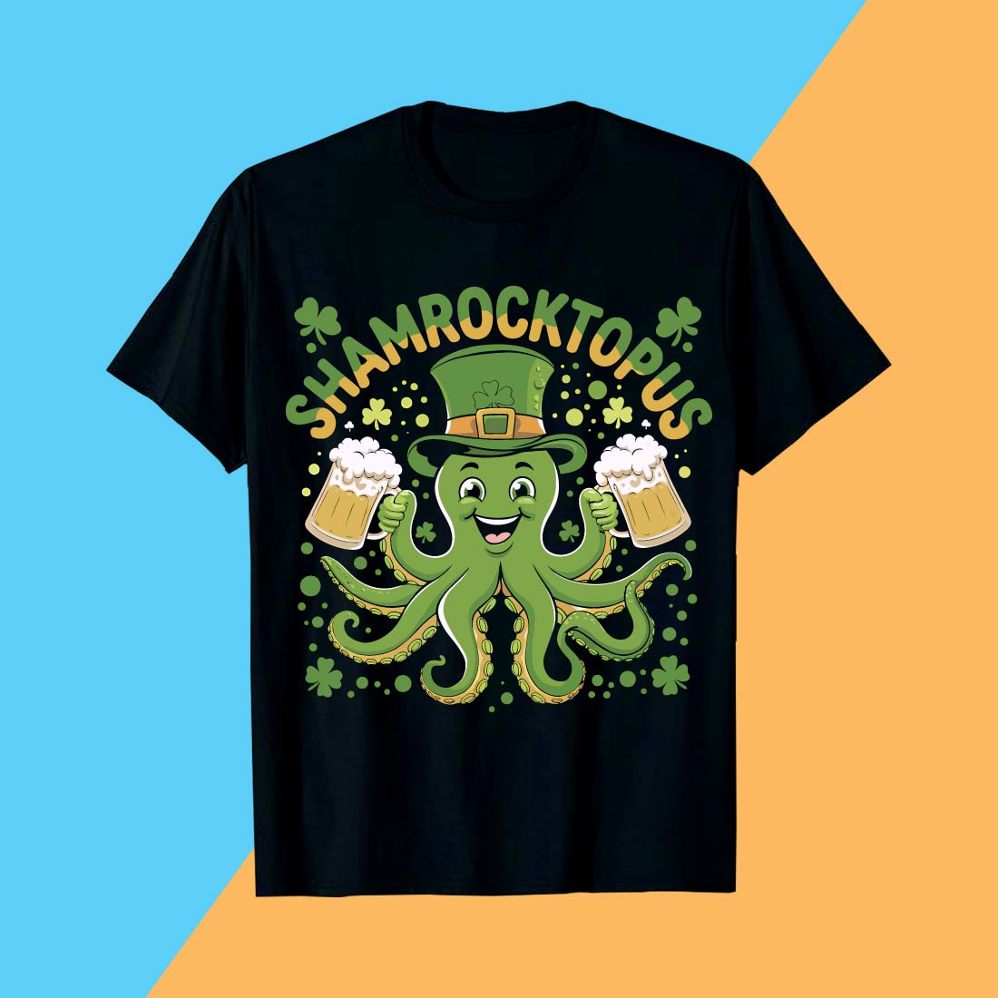 Shamrocktopus St Patrick's Day Celebration St Patrick’s Day T-shirt design cover image.