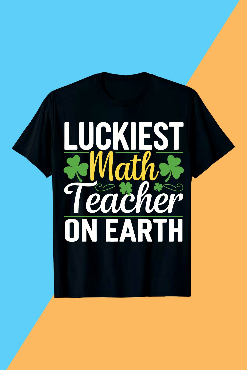 Luckiest Math Teacher St Patrick's Design" pinterest preview image.