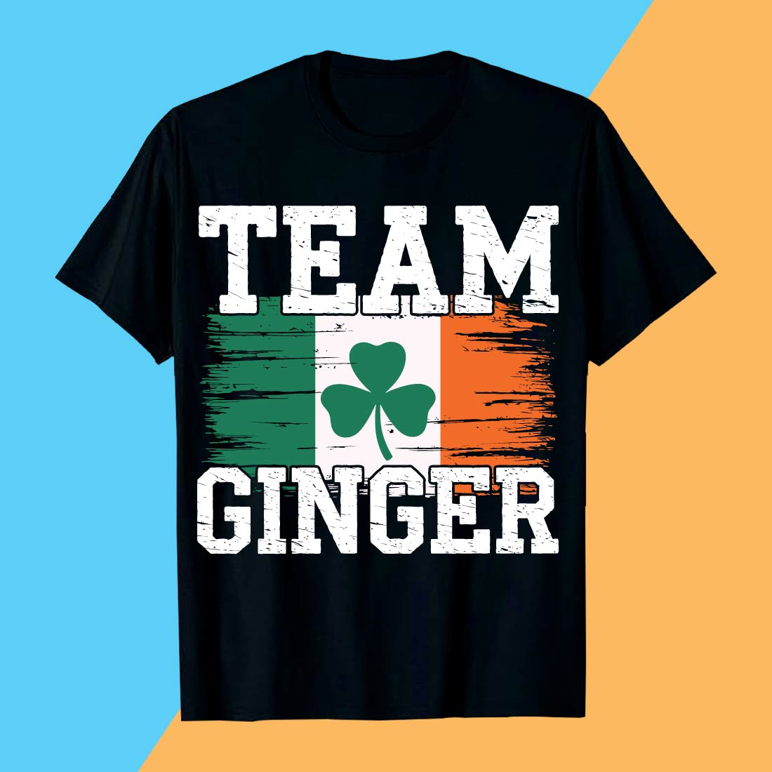 St Patrick’s Design Team Ginger Irish Flag Shamrock Design preview image.