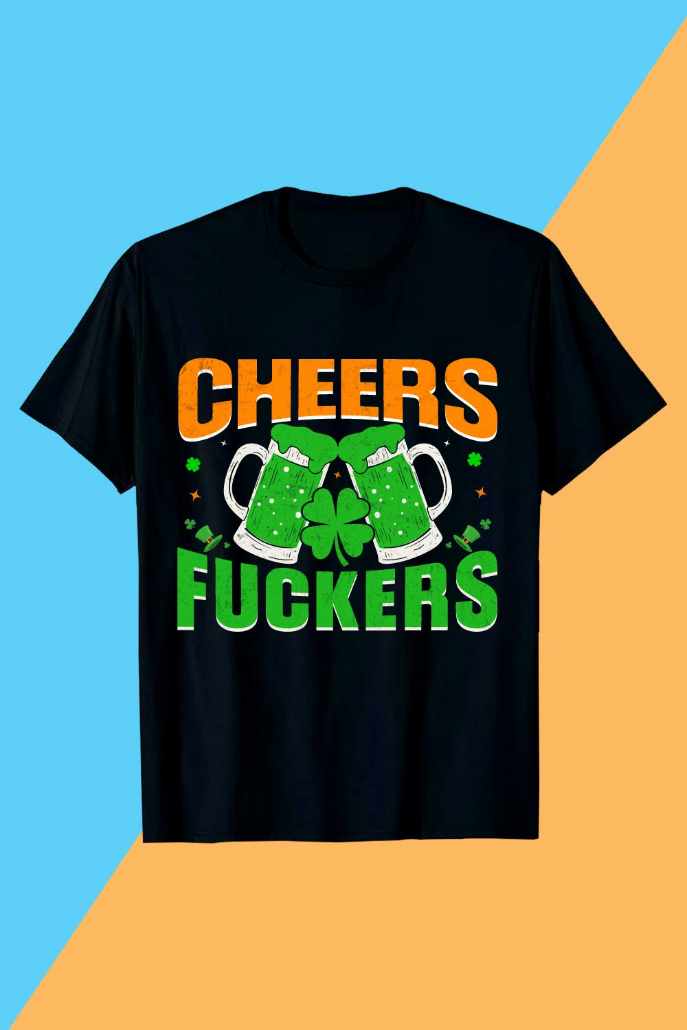 Cheers St Patrick's Day Design pinterest preview image.