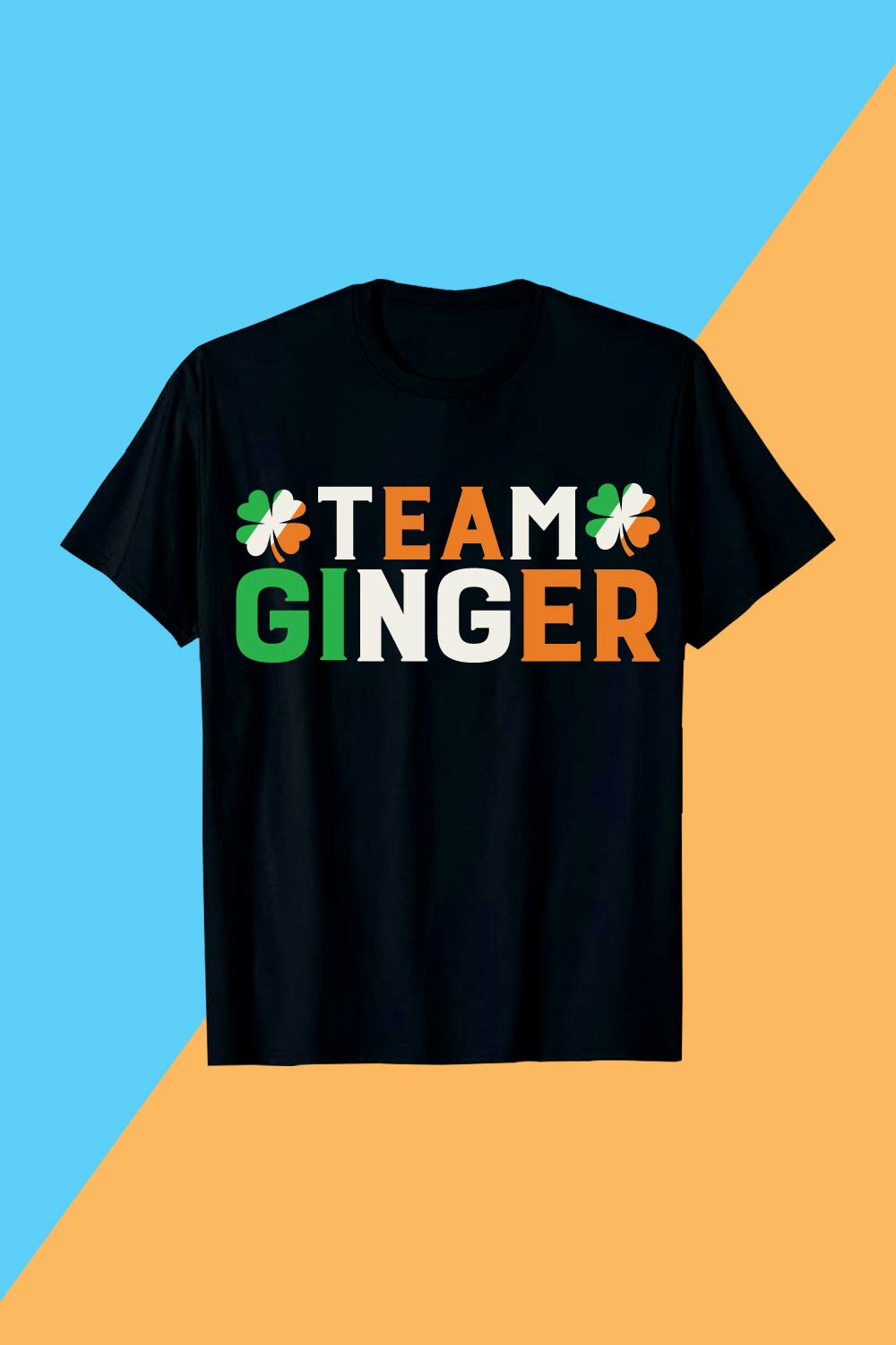 Team Ginger Irish Pride St Patrick’s Day T-shirt design pinterest preview image.