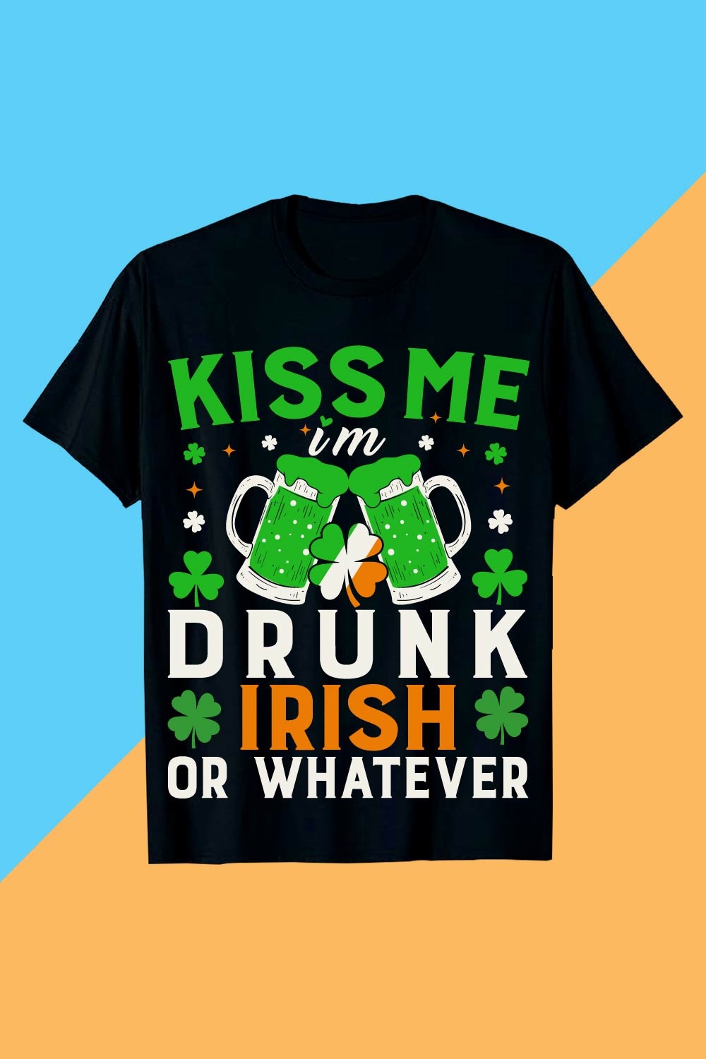 Kiss Me I'm Irish St Patrick's Design pinterest preview image.