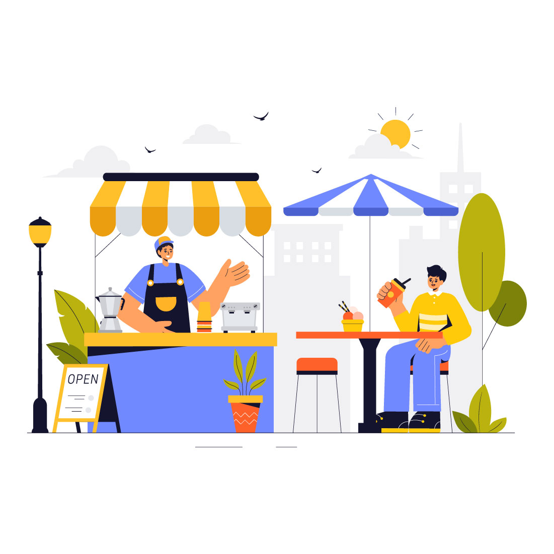 13 Street Food Festival Illustration preview image.