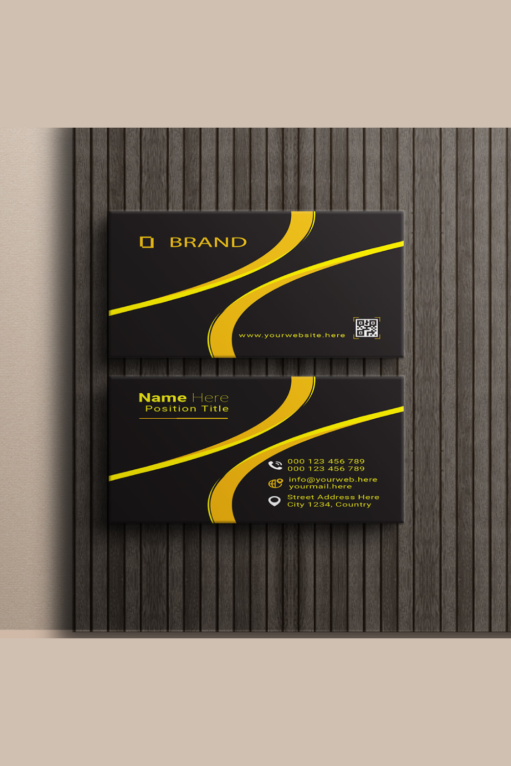 creative and simple modern business card design pinterest preview image.