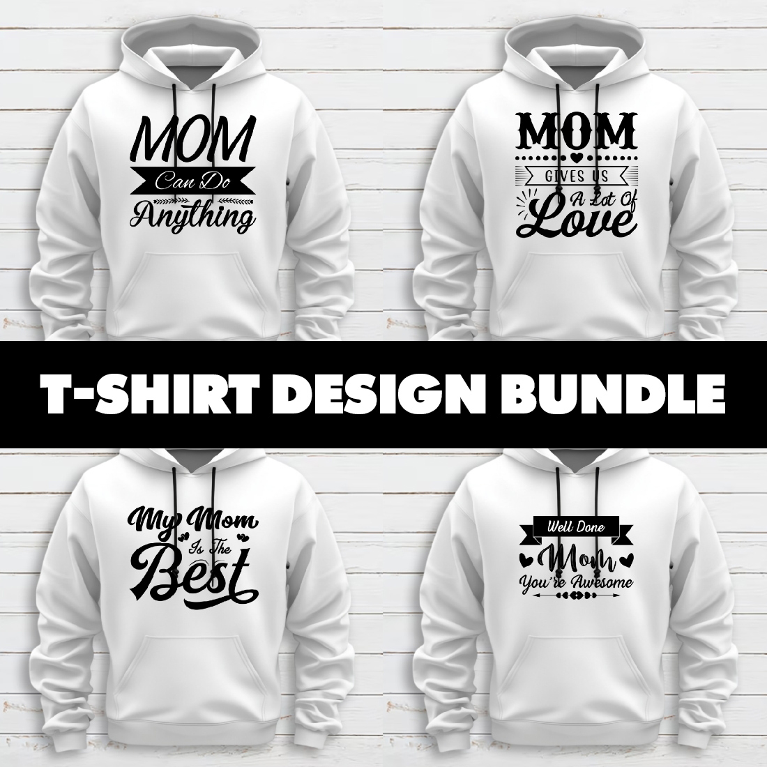 Creative T-Shirt Hoodie Design, Perfect for Casual Wear preview image.