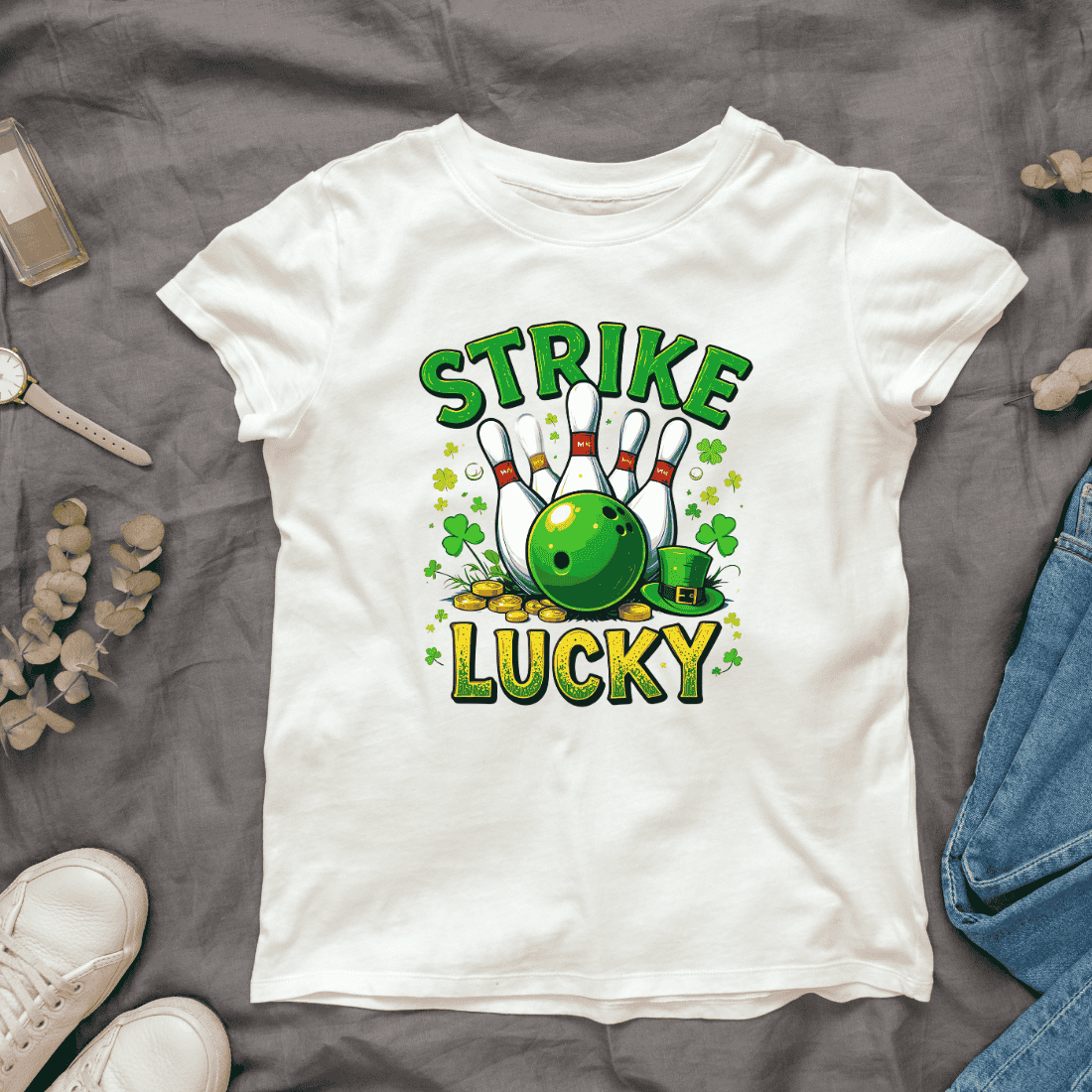 St Patrick's Day Bowling T-shirt Design cover image.