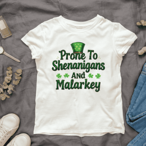 St Patrick's Day theme festive Irish T-Shirt Design cover image.