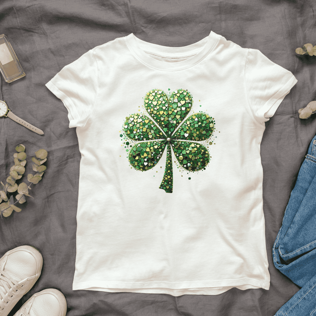 Beautiful Shamrock T-shirt Design cover image.