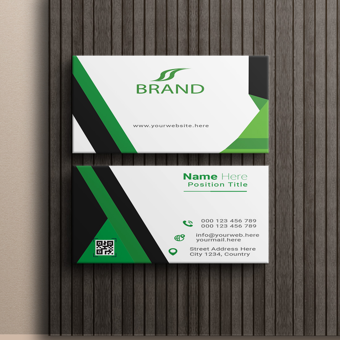 creative and simple modern business card design cover image.