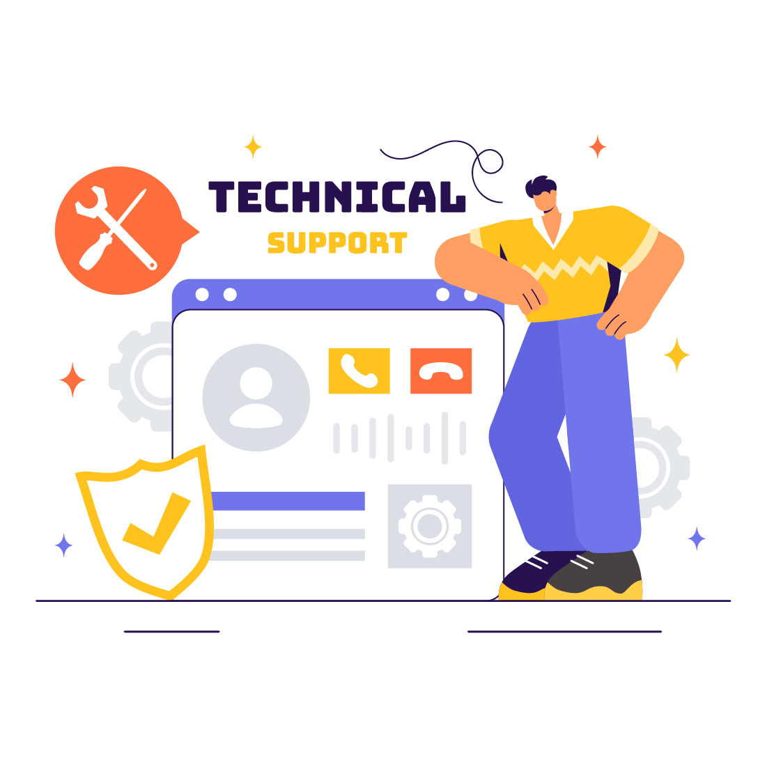 11 Technical Support System Illustration cover image.