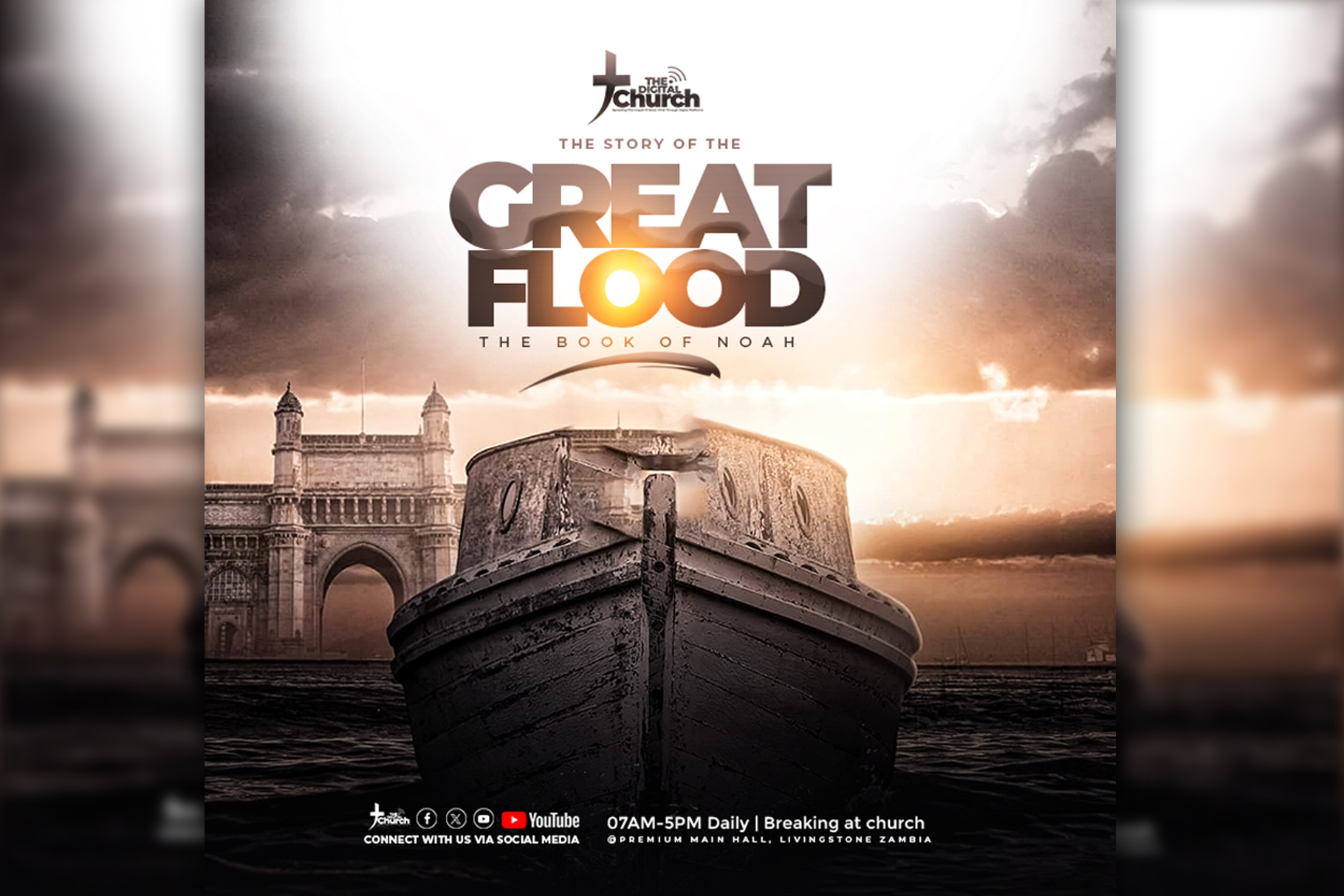 the story of the great flood church flyer template psd masterbundle 1 612