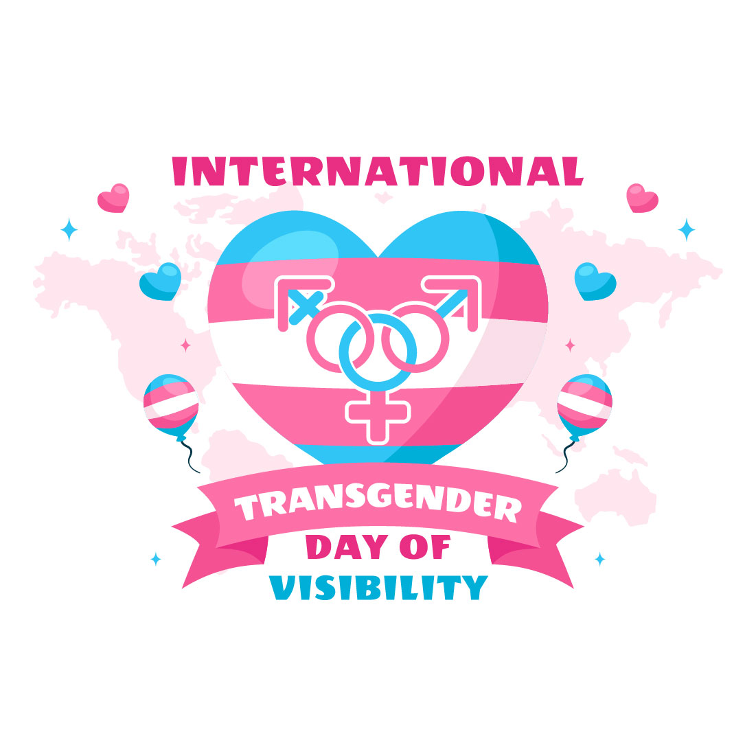 12 International Transgender Day of Visibility Illustration preview image.