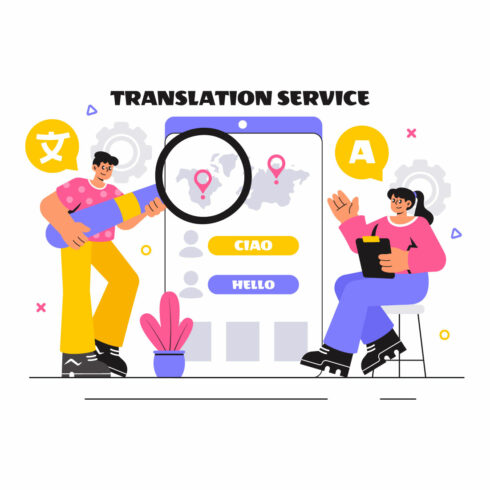 12 Language Translation Service Illustration cover image.