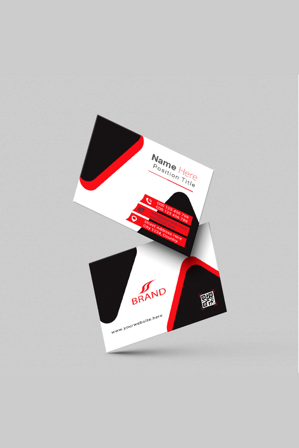 creative and simple modern business card design pinterest preview image.