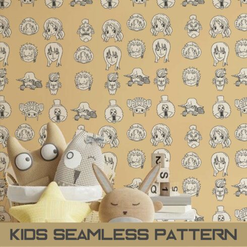 One Piece Seamless Pattern Textures for Gift Wrapping & Kids Room Decor cover image.