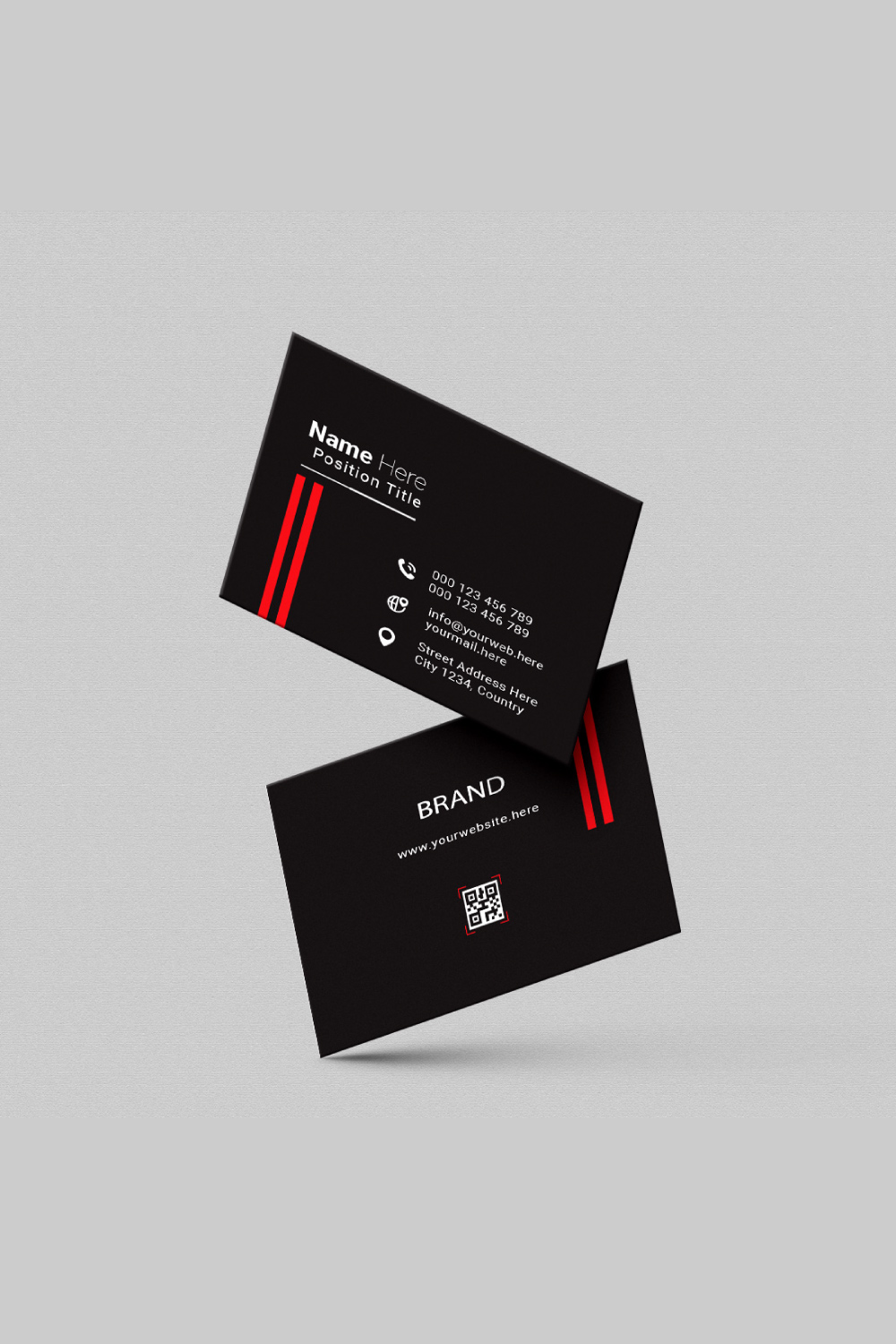 creative and simple modern business card design pinterest preview image.