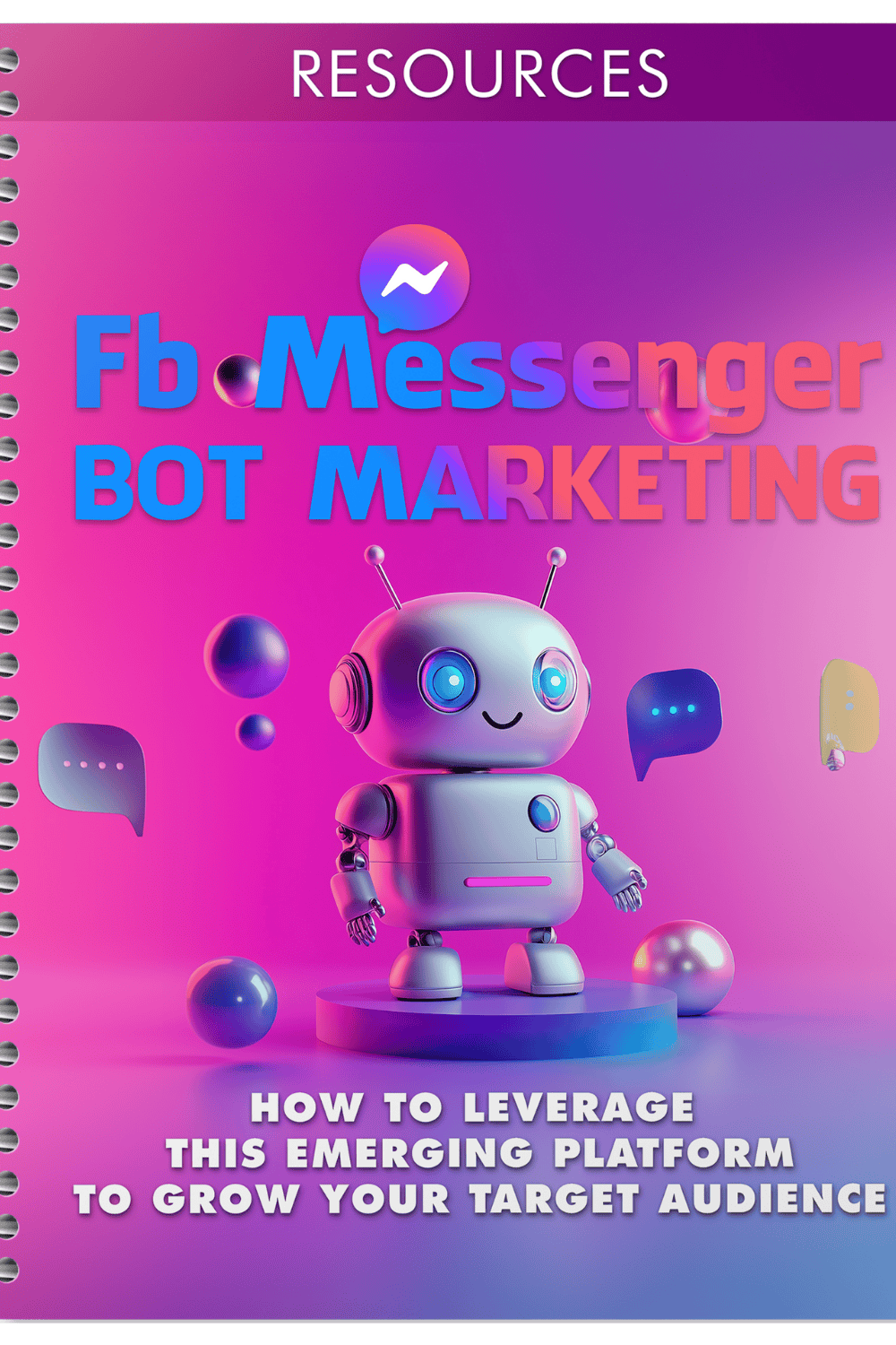 FB Messenger Bot Marketing pinterest preview image.