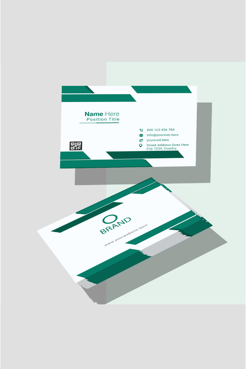 creative and simple modern business card design pinterest preview image.