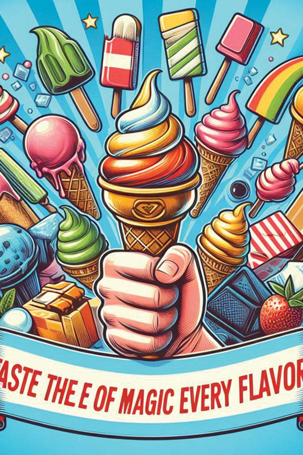 Ice Cream Post pinterest preview image.