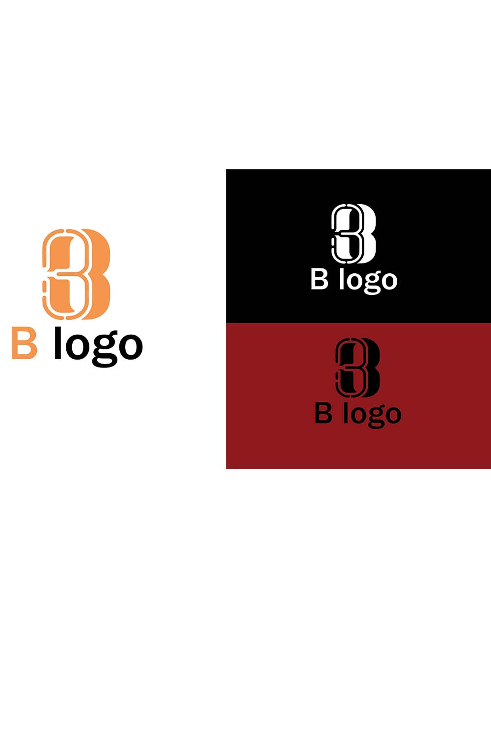 B letter Logo pinterest preview image.