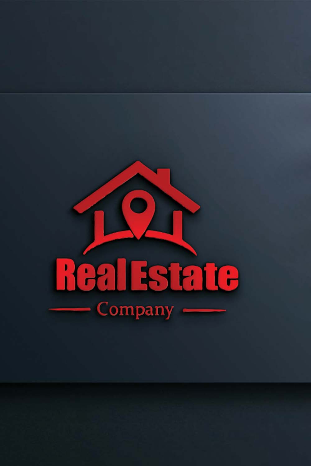 Real estate logo pinterest preview image.