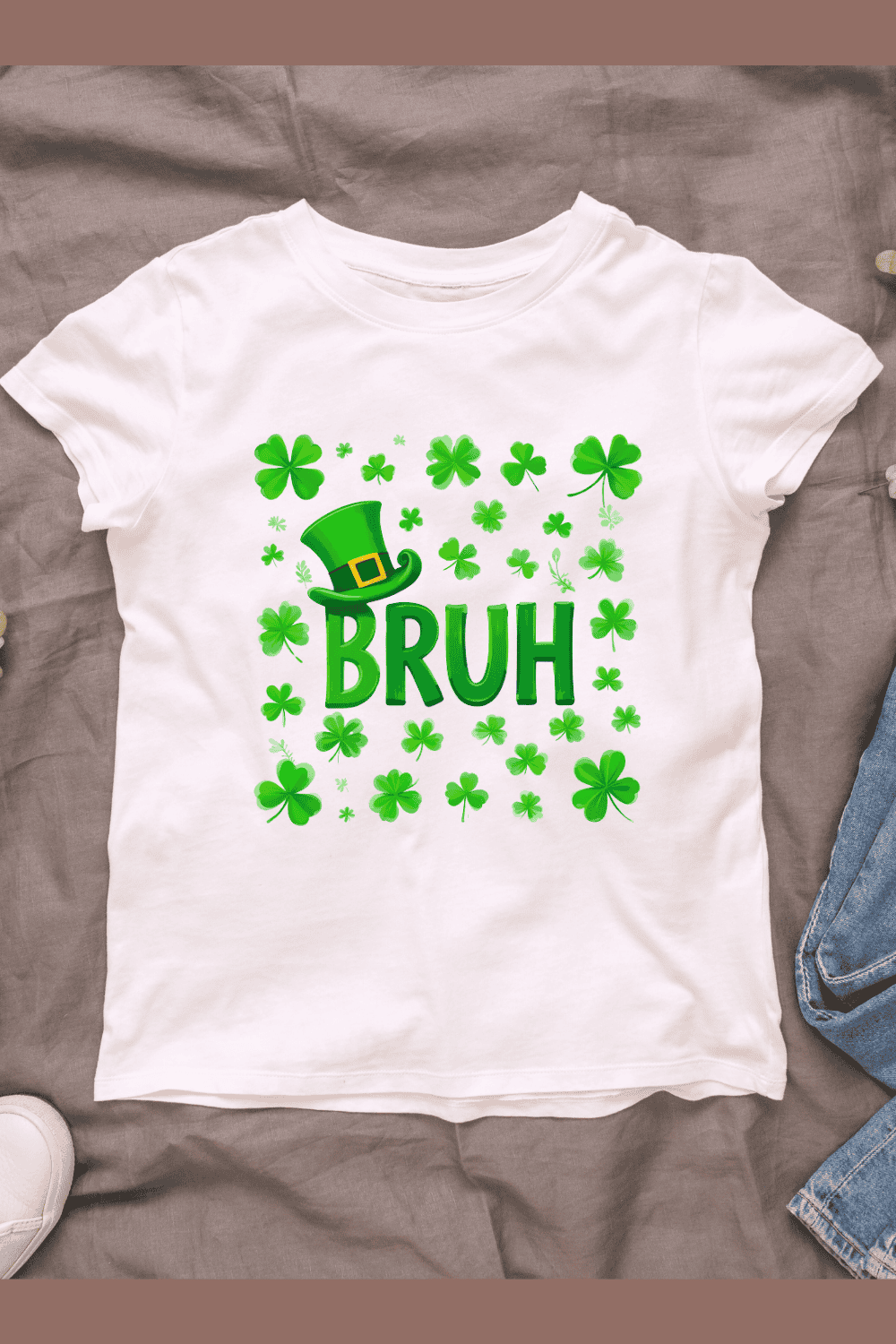 Humorous St Patrick's Day T-shirt Design pinterest preview image.