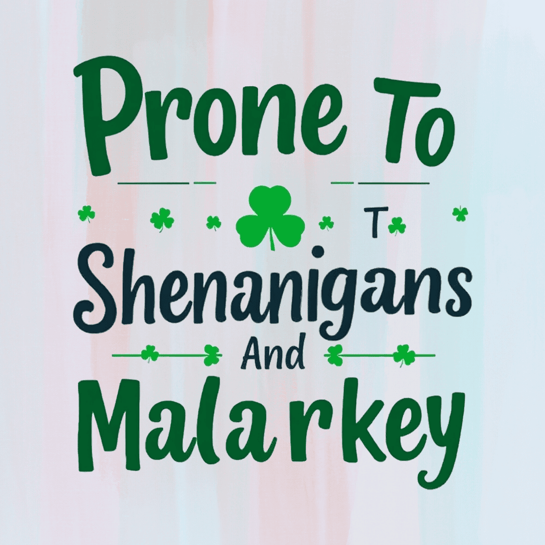 St Patrick's Day themed text T-Shirt Design preview image.