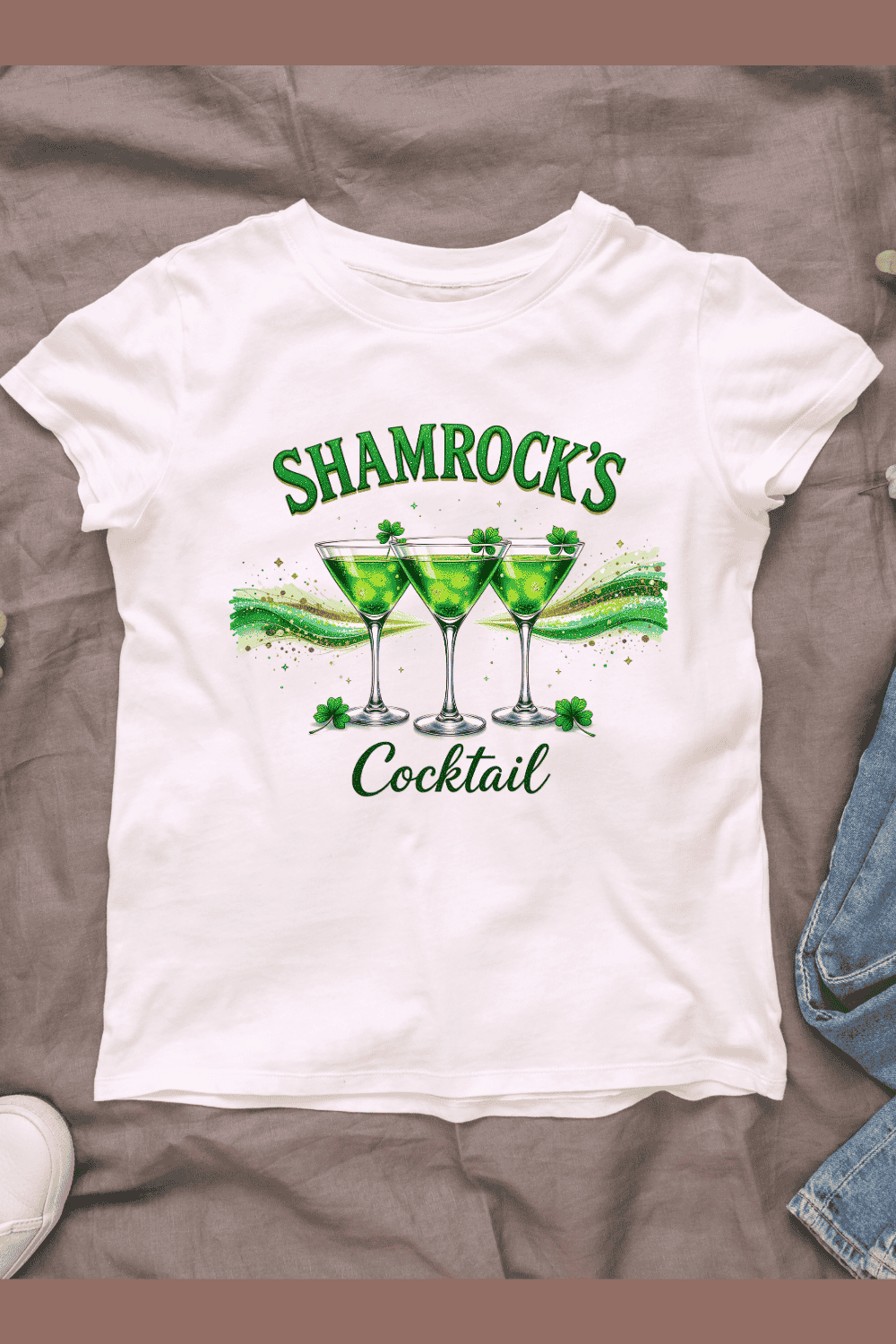 Irish Cocktail T-shirt Design pinterest preview image.